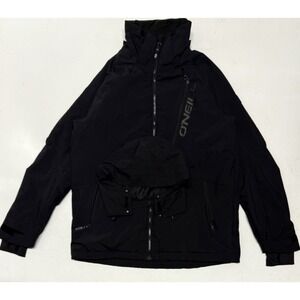 O Neill Hammer Ski Snowboarding Snow Jacket Men's XL Black Hooded